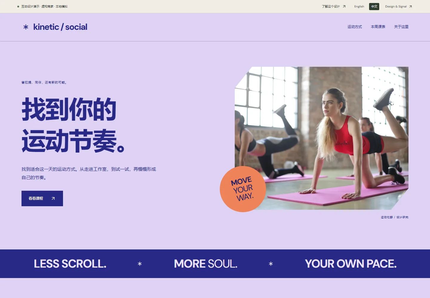该设计演示网站的实际桌面截图