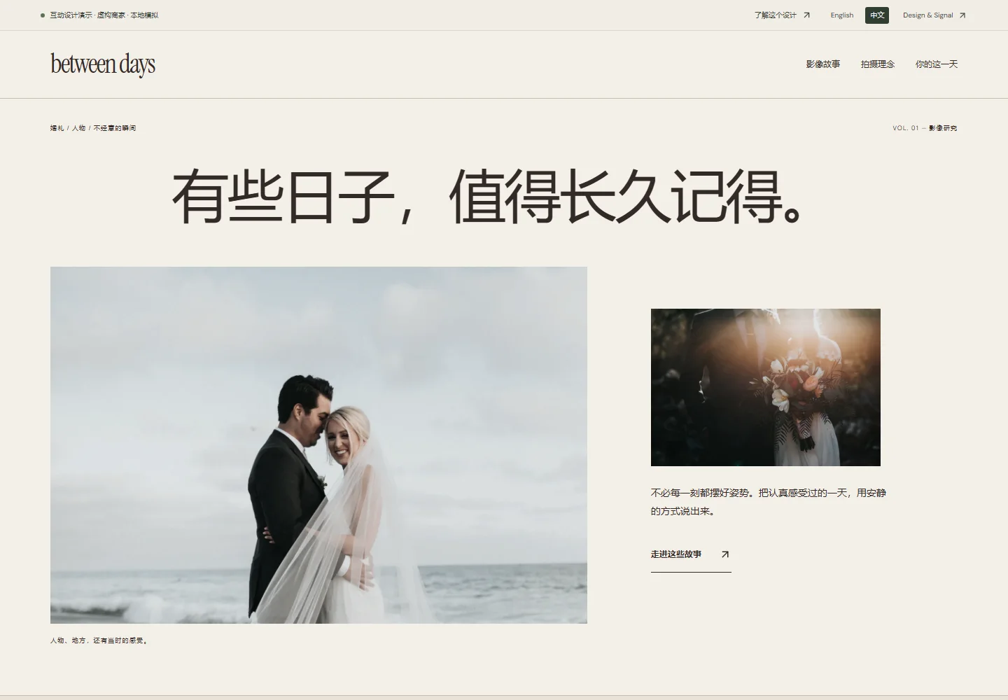 该设计演示网站的实际桌面截图